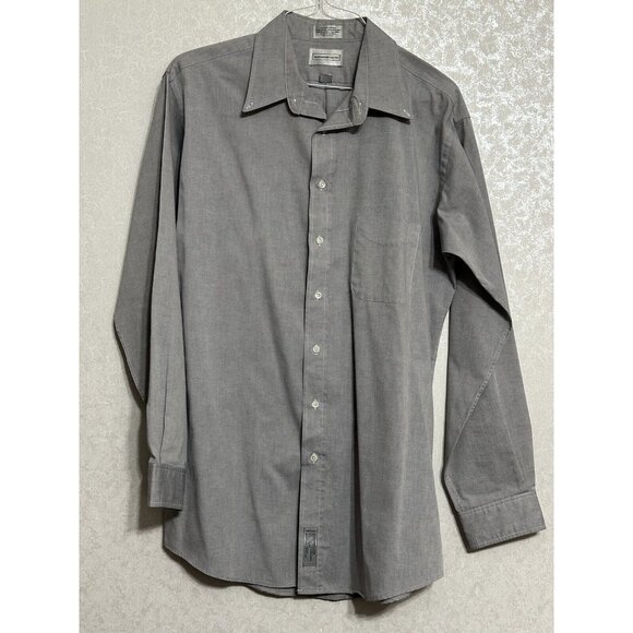 Alexander Lloyd Long Sleeve Button Down Dress Shirt Pinpoint Oxford Tall 37/38 - Picture 1 of 5